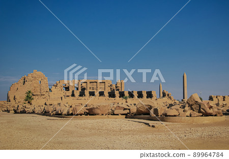 Ruins of the Egyptian Karnak Temple, the largest open-air museum in Luxor 89964784