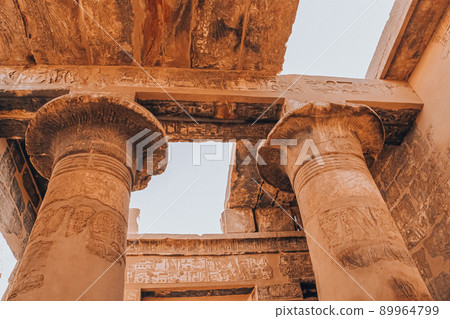 Ruins of the Egyptian Karnak Temple, the largest open-air museum in Luxor 89964799