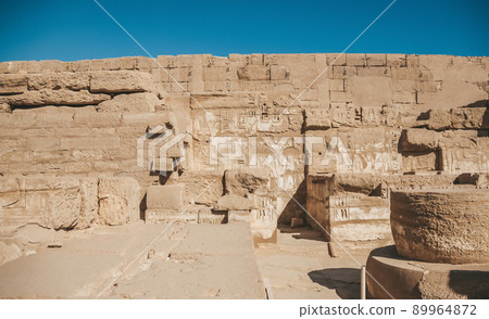 Ruins of the Egyptian Karnak Temple, the largest open-air museum in Luxor 89964872