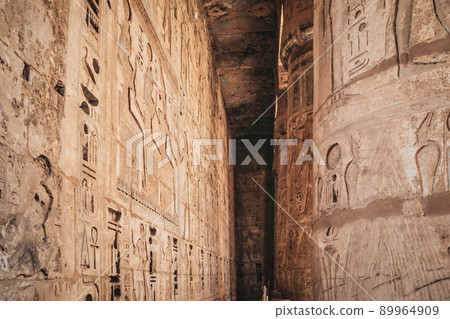 Ruins of the Egyptian Karnak Temple, the largest open-air museum in Luxor 89964909