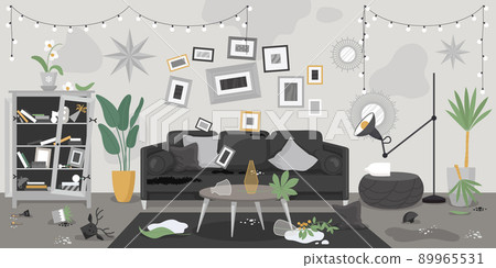 Dirty Room Interior Composition Dirty Room Interior Composition 89965531