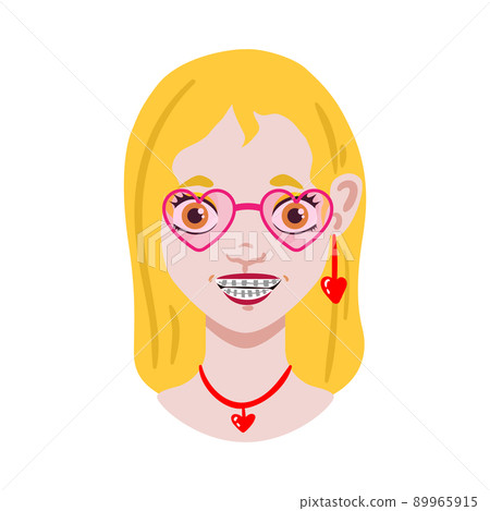 Funky Girl Face Composition Funky Girl Face Composition 89965915