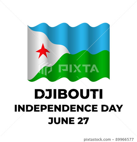 Djibouti Independence Day typography poster. National holiday celebrated on June 27. Vector template for banner, greeting card, flyer, etc 89966577