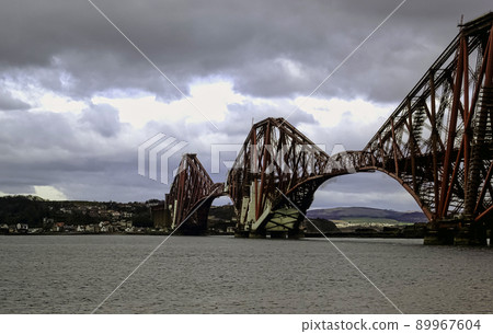 Forth Rail Bridge in Queensferry, Scotland, UK 89967604