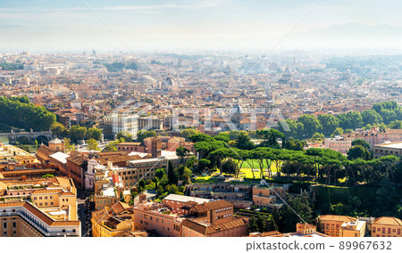Rome skyline, Italy, Europe. Urban landscape of Rome in summer 89967632