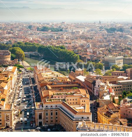 Rome skyline, Italy, Europe. Urban landscape of Rome on nice day 89967633