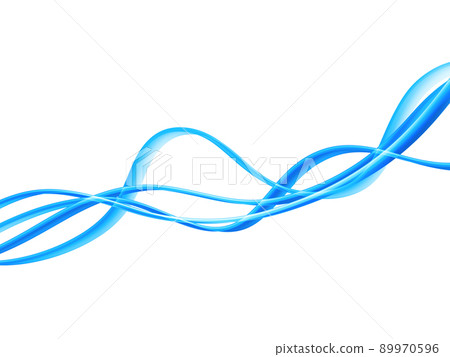 "LINE" Ribbon-like line, blue 89970596