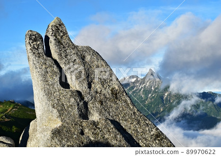 Mt. Tsubakuro dolphin rock and Mt. Yari competition Mt. Tsubakuro dolphin rock and Mt. Yari competition 89970622