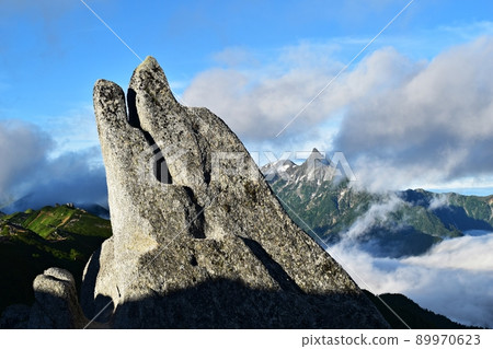 Mt. Tsubakuro dolphin rock and Mt. Yari competition Mt. Tsubakuro dolphin rock and Mt. Yari competition 89970623