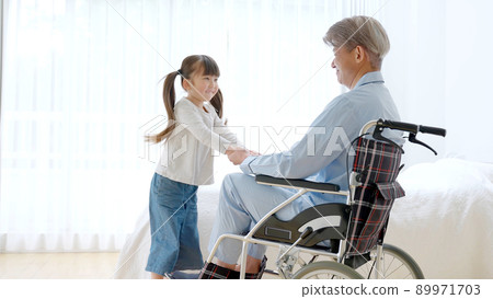 Granddaughter and grandpa Granddaughter and grandpa 89971703