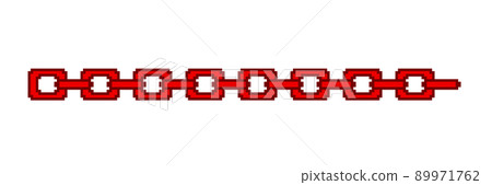 Pixel art chain line (red) 89971762