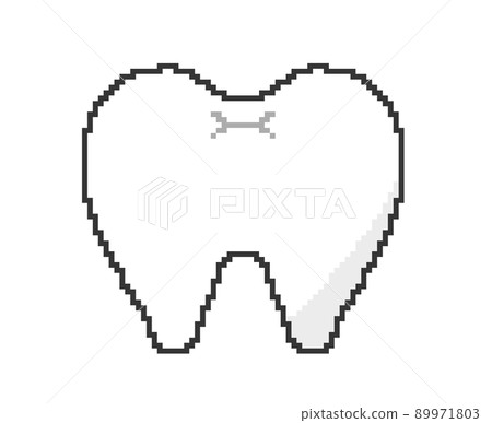 Pixel art teeth Pixel art teeth 89971803