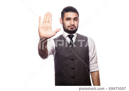 Handsome businessman on white background. 89973087