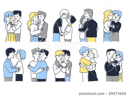 Two people who love each other happily, a couple who overcame the problems of minorities and LGBT Two people who love each other happily, a couple who overcame the problems of minorities and LGBT 89973608