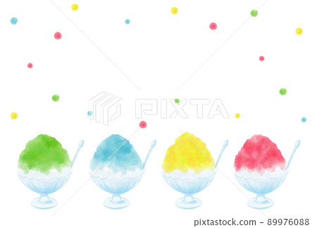 Watercolor style shaved ice background illustration Watercolor style shaved ice background illustration 89976088