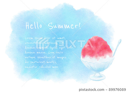Watercolor style shaved ice background illustration Watercolor style shaved ice background illustration 89976089