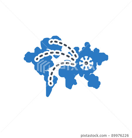 Pandemia related vector glyph icon 89976226