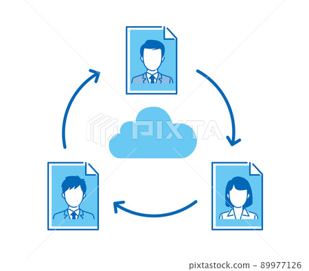 Cloud file illustration material 89977126