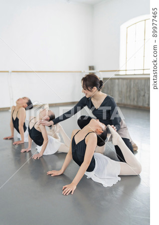 Ballet classroom teacher and children Ballet classroom teacher and children 89977465