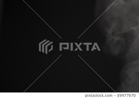Closeup of water steam over black background Closeup of water steam over black background 89977670
