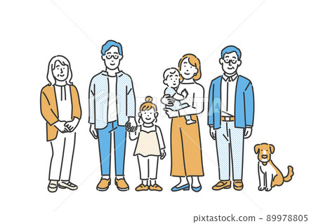 Image illustration material of two households 89978805