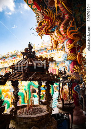 Chao Pho Nakharat Shrine or Chao Por Nakarat Chansen chinese temple in Nakhon Sawan, Thailand 89979404