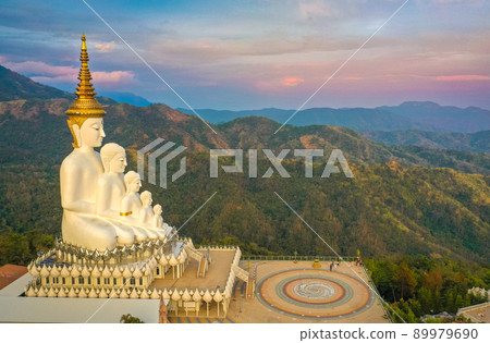 Aerial view of Wat Phrathat Pha Sorn Kaew, white buddha temple in Phetchabun, Thailand Aerial view of Wat Phrathat Pha Sorn Kaew, white buddha temple in Phetchabun, Thailand 89979690
