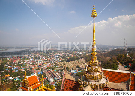 Wat Khiriwong temple on top of the mountain in Nakhon Sawan, Thailand 89979709