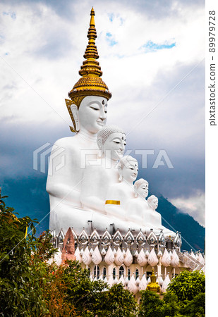 Wat Phrathat Pha Sorn Kaew, white buddha temple in Phetchabun, Thailand 89979728