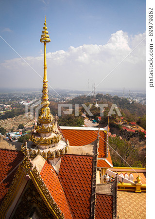 Wat Khiriwong temple on top of the mountain in Nakhon Sawan, Thailand 89979862