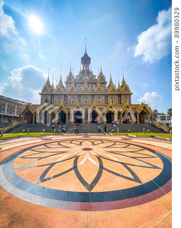 Wat Chantaram and Wat Tha Sung temple, Crystal Sanctuary 100 m long, in Uthai Thani, Thailand Wat Chantaram and Wat Tha Sung temple, Crystal Sanctuary 100 m long, in Uthai Thani, Thailand 89980329