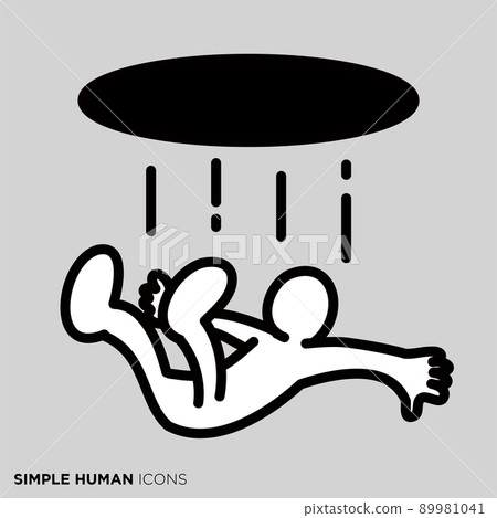簡單的人類圖標系列“落入洞中的人” 89981041