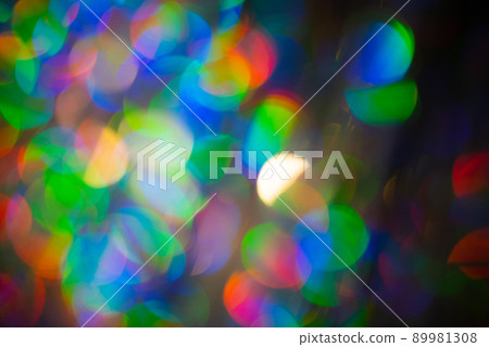 Multicolored rainbow large bokeh effect background 89981308