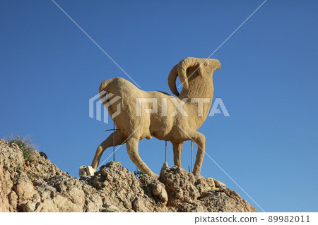 Monument of sheep, Sahara, Chebika, Tunisia Monument of sheep, Sahara, Chebika, Tunisia 89982011