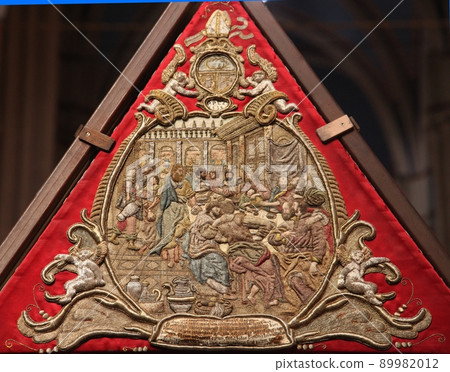 Detail of God's tomb on Good Friday, prepared for worship in the Zagreb Cathedral, Croatia Detail of God's tomb on Good Friday, prepared for worship in the Zagreb Cathedral, Croatia 89982012
