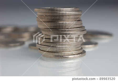 Stacks of money coins 89983520