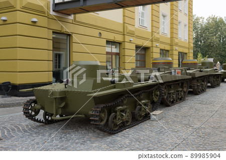 Soviet T-37A tank in the city Soviet T-37A tank in the city 89985904