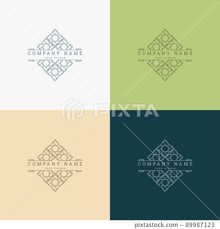 badge mosaic vintage creative logo template design 89987123