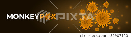 Monkeypox virus cells outbreak wide medical... - Stock Illustration ...