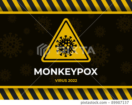 Monkeypox virus outbreak warning banner. Monkeypox virus outbreak warning banner. 89987137