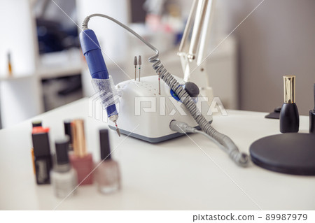 Working table of manicure master in beauty salon Working table of manicure master in beauty salon 89987979