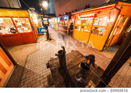 A night view of Hachinohe city, Aomori prefecture 89988656
