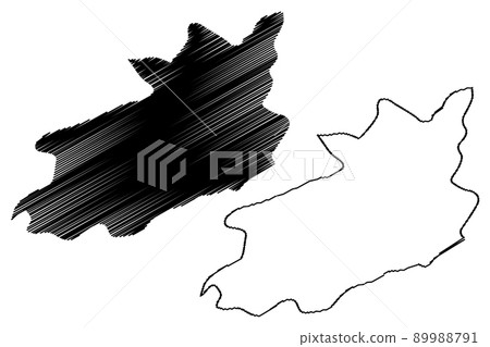 Lepa-Rada district (Arunachal Pradesh State, Republic of India) map vector illustration, scribble sketch Lepa Rada map 89988791