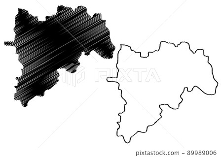 Mahabubnagar district (Telangana State, Republic of India) map vector illustration, scribble sketch Mahabub Nagar map Mahabubnagar district (Telangana State, Republic of India) map vector illustration, scribble sketch Mahabub Nagar map 89989006