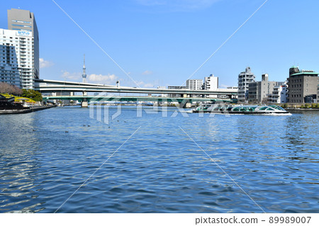 永台橋/隅田川俯瞰隅田川大橋地區（東京都中央區）[2022.3] 89989007