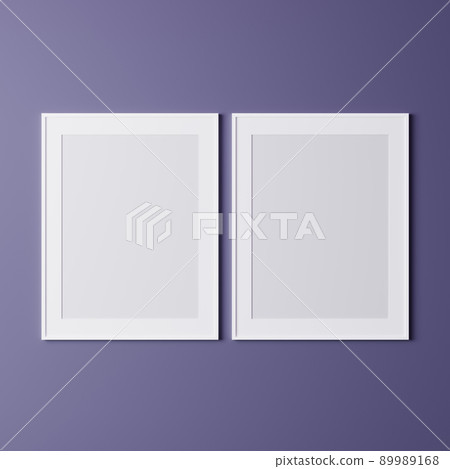blank frames on purple wall, mock up, vertical white frames for poster on the wall, photo frame isolated on the wall, mock up for picture or photo frame, blank frame on bright wall, 3d rendering blank frames on purple wall, mock up, vertical white frames for poster on the wall, photo frame isolated on the wall, mock up for picture or photo frame, blank frame on bright wall, 3d rendering 89989168