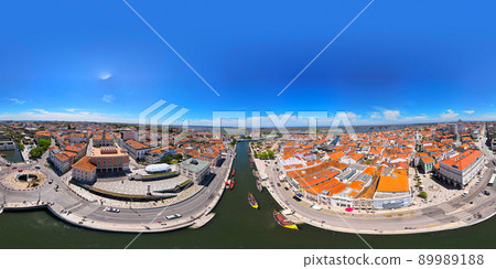 360 degree panoramic landscape panorama of the Aveiro city 360 degree panoramic landscape panorama of the Aveiro city 89989188