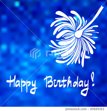 Floral happy birthday card 89989361