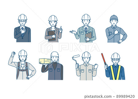 Construction industry, people working at construction sites, construction, civil engineering, carpenters, site supervisors 89989420
