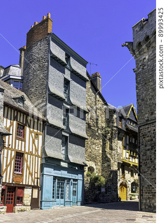 Vintage architecture of Old Town in Vitre, France Vintage architecture of Old Town in Vitre, France 89993425